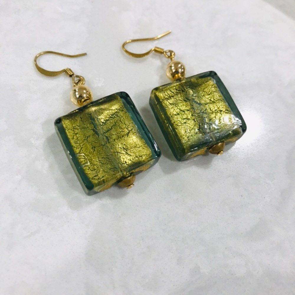 Italian Blown Glass Earrings - Picture 2 of 6